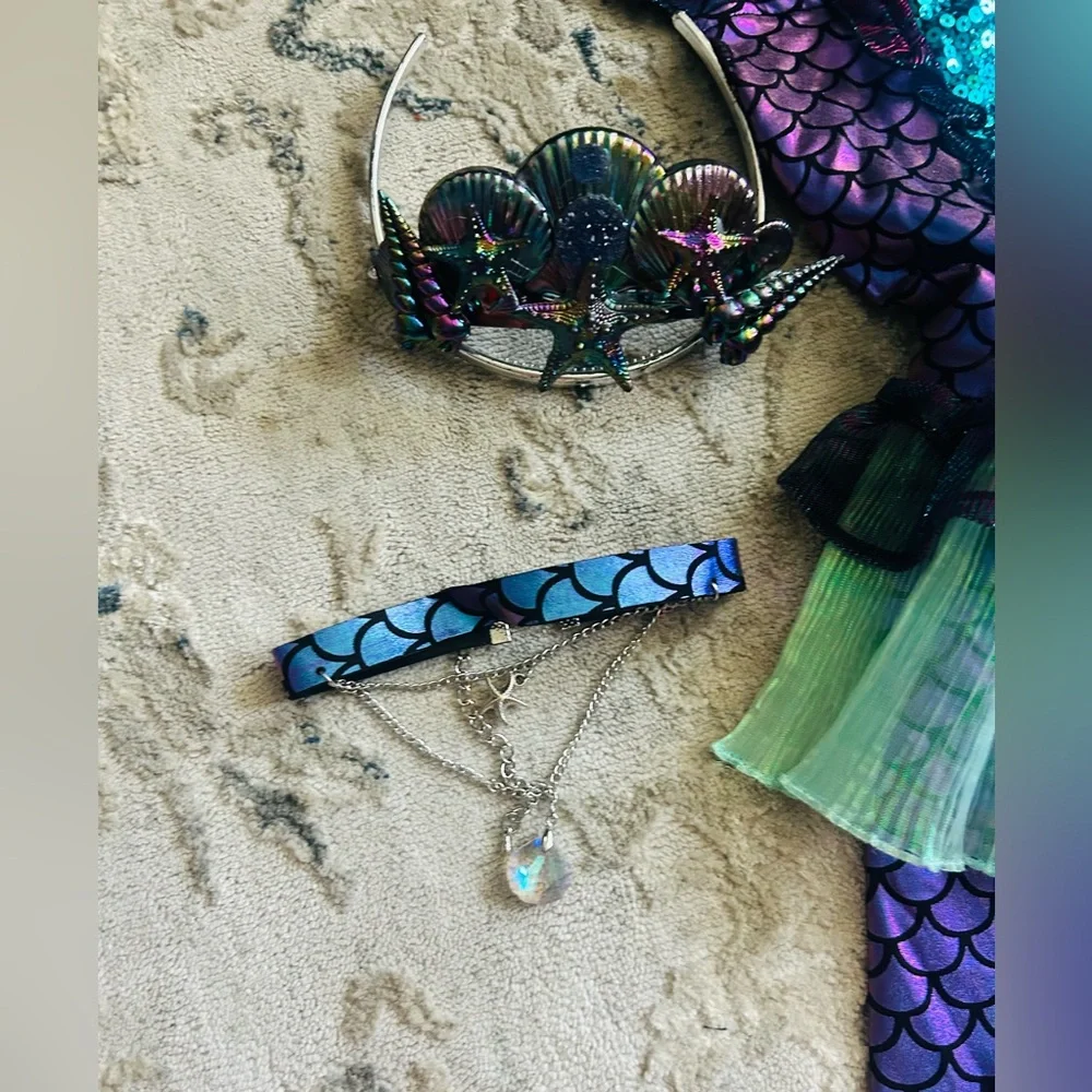 Spirit Mystical Mermaid Costume - Purple & Teal - Picture 3 of 10